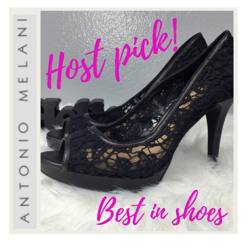 ANTONIO MELANI CEYLA CROCHET PEEP-TOE HEELS